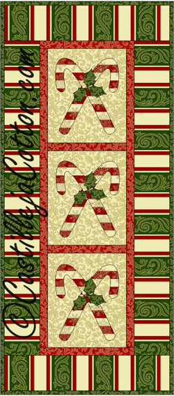 Candy Cane Panel Quilt CJC-4063e - Downloadable Pattern