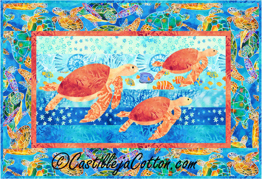 Cruising Turtles Quilt CJC-4153e - Downloadable Pattern