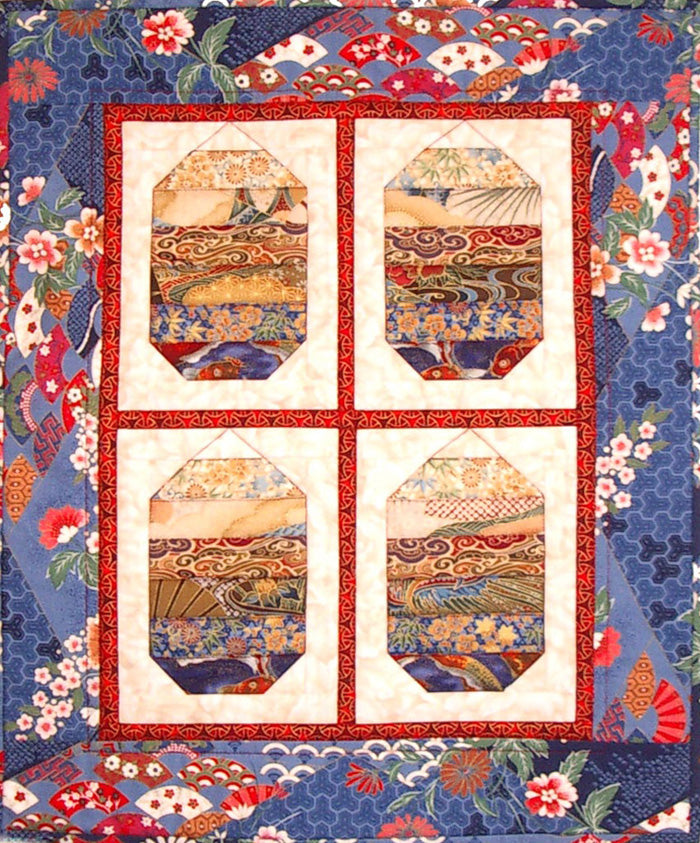 Asian Lanterns 4-patch CJC-4190e - Downloadable Pattern