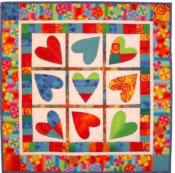 Spinning Hearts Quilt CJC-4194e - Downloadable Pattern