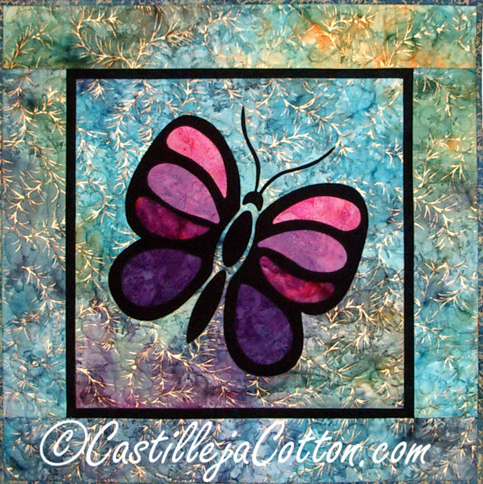 Stained Glass Butterfly Quilt CJC-4275e - Downloadable Pattern