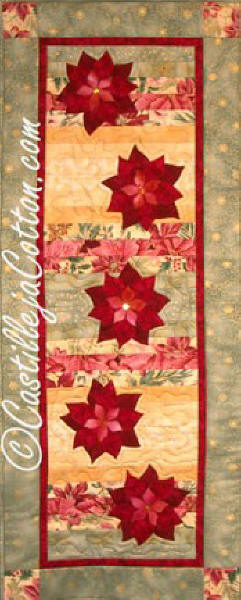 Floating Poinsettias Quilt Pattern CJC-4277 - Paper Pattern