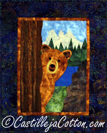 Bear Hi Ya! Wall Hanging CJC-4338e  - Downloadable Pattern