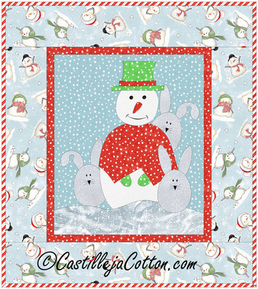 New Snowman Neighbor Wall Hanging CJC-43757e - Downloadable Pattern