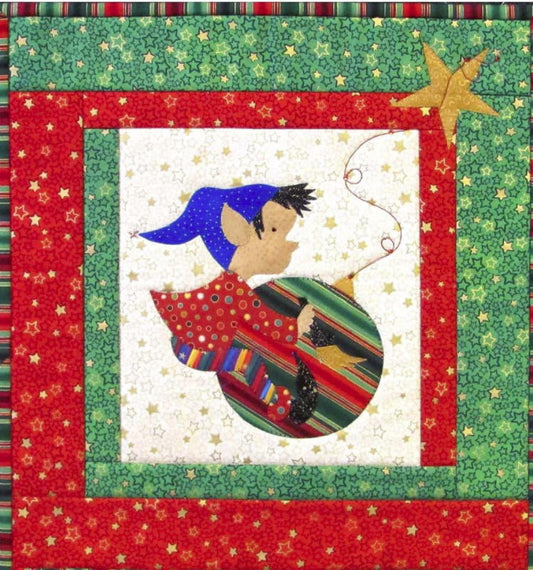 Elf Painting the Ornament Quilt CJC-4472e - Downloadable Pattern