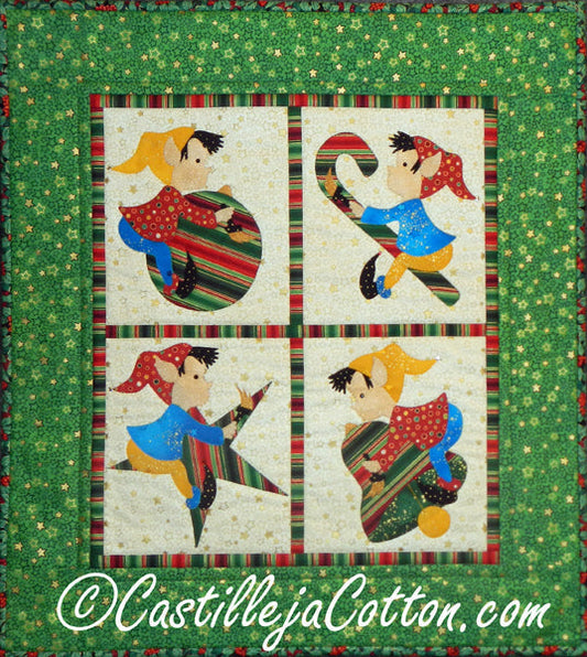 Elves at Work Wall Hanging Pattern CJC-4560 - Paper Pattern