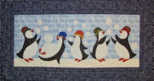 Penguins Playing with Snow Balls Quilt Pattern CJC-4562 - Paper Pattern