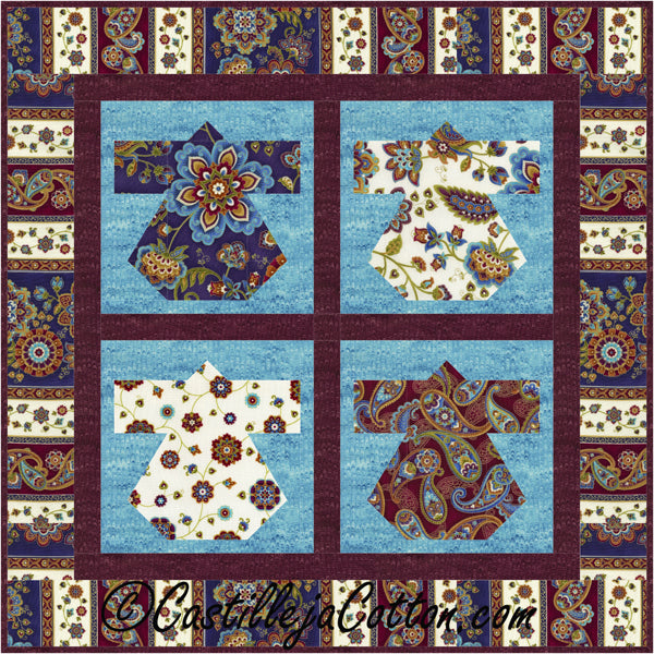 Four Kimonos Quilt CJC-45764e - Downloadable Pattern