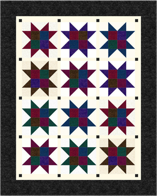 Four Star Patch Quilt CJC-46132e - Downloadable Pattern