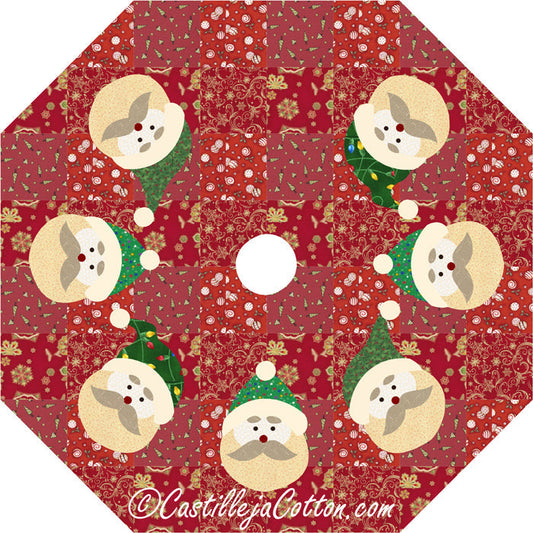 Santa Face Tree Skirt Pattern CJC-4636 - Paper Pattern