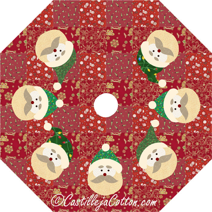 Santa Face Tree Skirt CJC-4636e - Downloadable Pattern