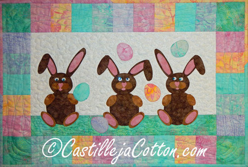 Bunnies Juggling Eggs Quilt CJC-4663e - Downloadable Pattern