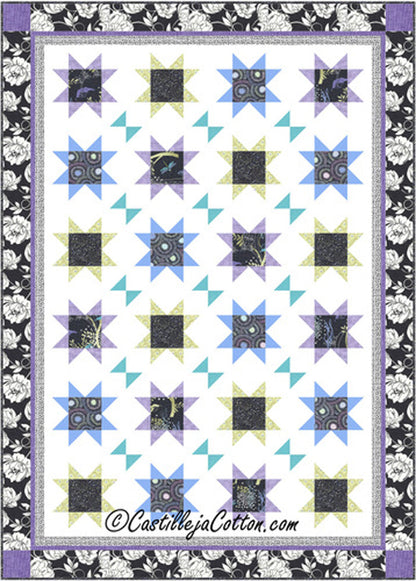 Floating Stars with Butterflies Quilt Pattern CJC-46681 - Paper Pattern