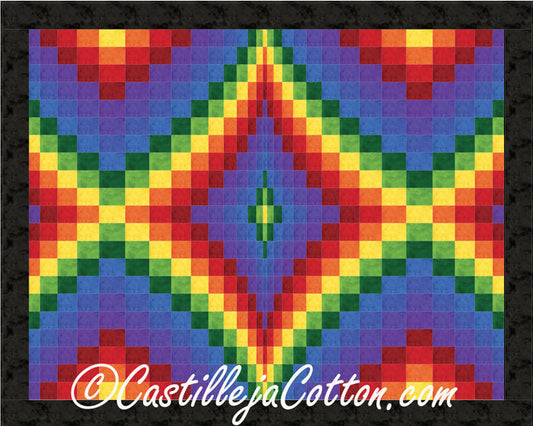 Bargello Diamond Echo Quilt CJC-4716e - Downloadable Pattern