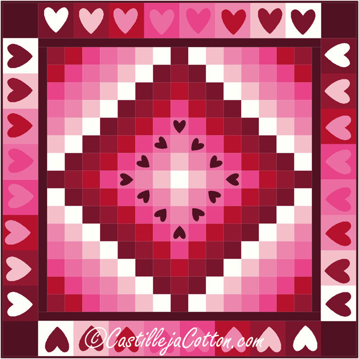 Floating Hearts Quilt Pattern CJC-4778 - Paper Pattern