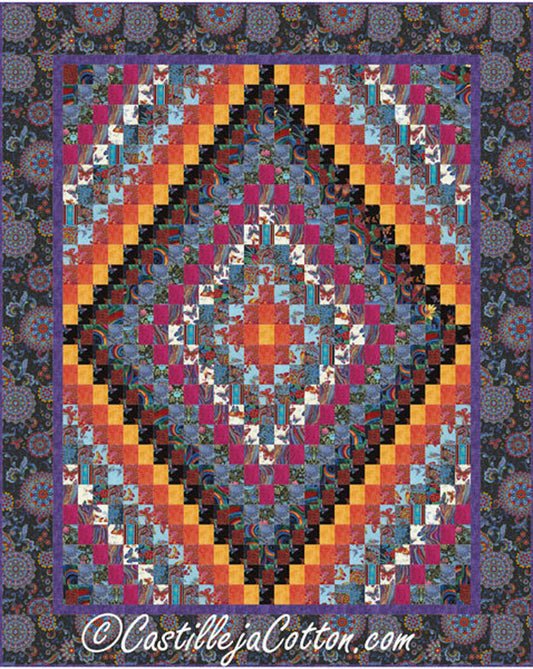 Kaleidoscope Lap Quilt Pattern CJC-47961 - Paper Pattern