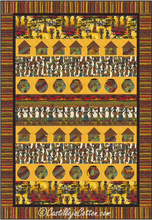 African Sunset Quilt CJC-48101e - Downloadable Pattern