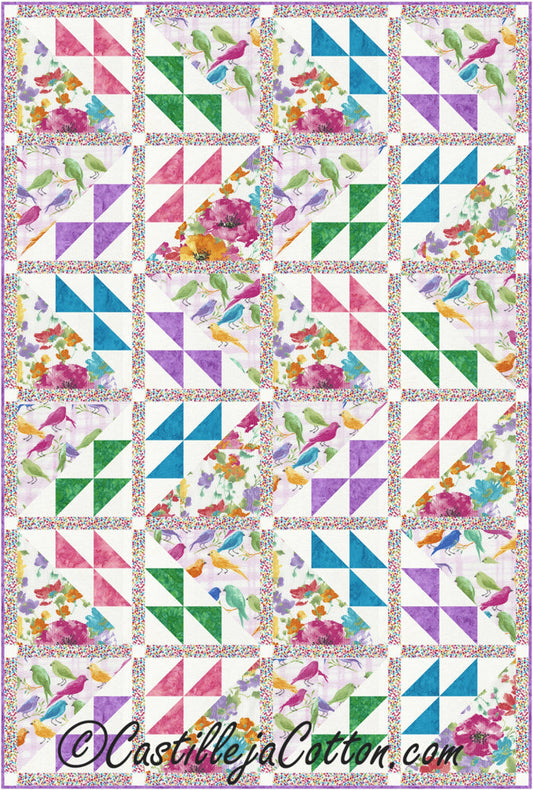 Birds and Flowers Quilt CJC-48761e - Downloadable Pattern