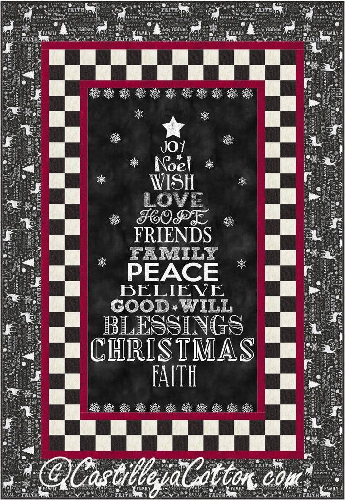 Chalkboard Christmas Quilt Pattern CJC-49111 - Paper Pattern