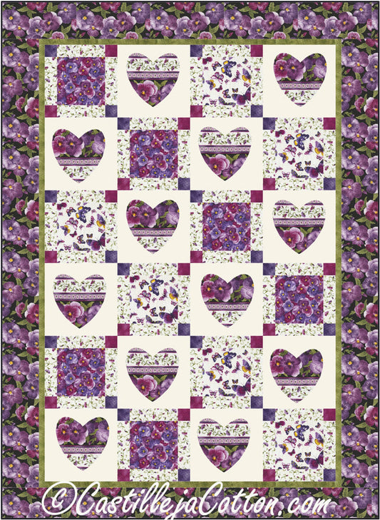 Hearts & Squares Quilt Pattern CJC-49161 - Paper Pattern