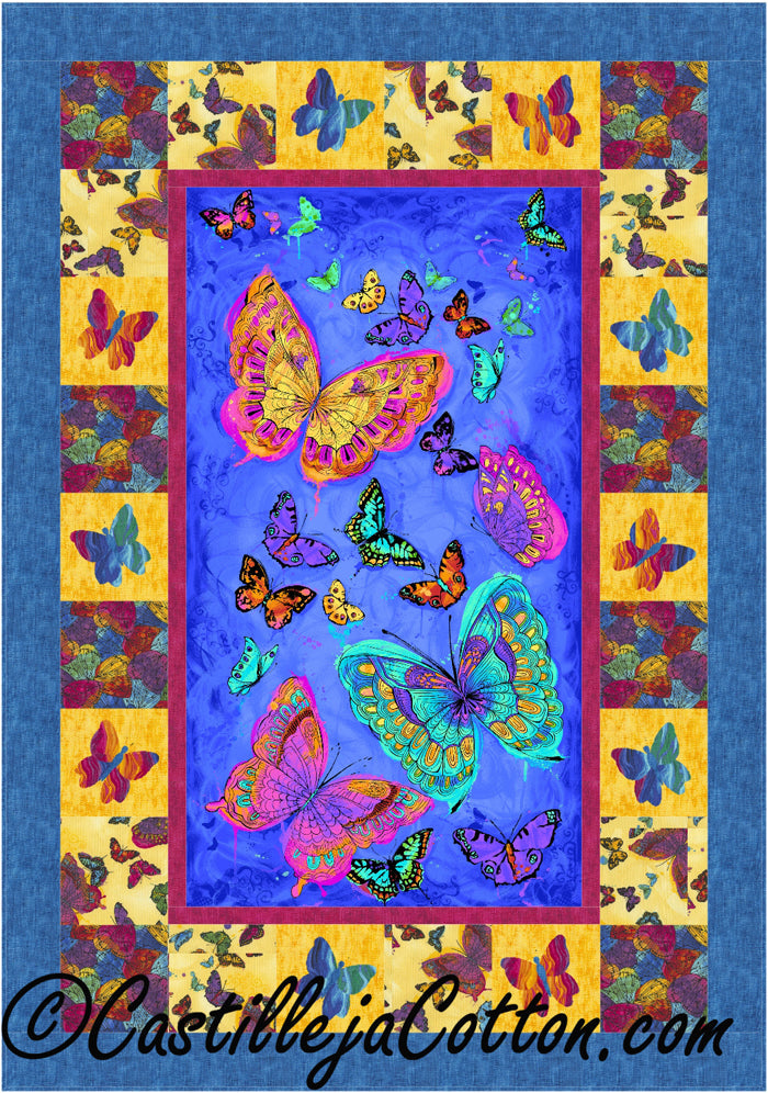 Monterey Butterflies Quilt Pattern CJC-49211 (advanced beginner, lap ...