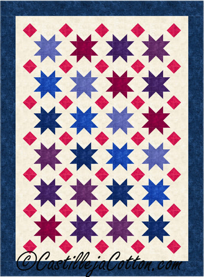 Floating Stars and Diamonds Quilt Pattern CJC-49351 - Paper Pattern