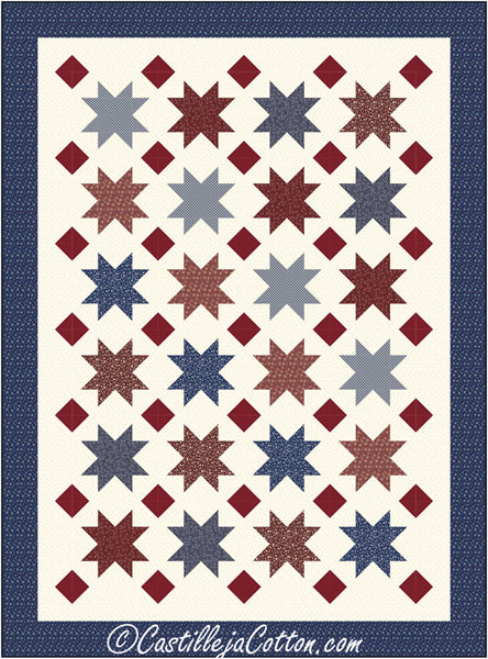 Floating Stars and Diamonds Quilt CJC-49352e - Downloadable Pattern