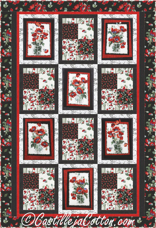 Poppies Quilt Pattern CJC-49511 - Paper Pattern