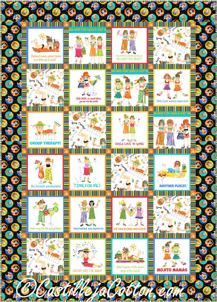 Girls Having Fun Quilt CJC-49571e - Downloadable Pattern