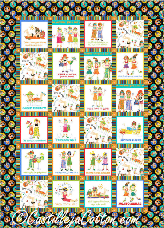 Girls Having Fun Quilt Pattern CJC-49571 - Paper Pattern