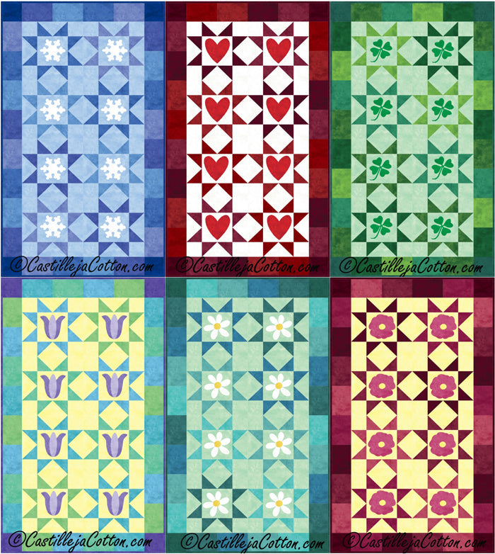 Starry Seasonal Runner One Quilt CJC-49580e - Downloadable Pattern