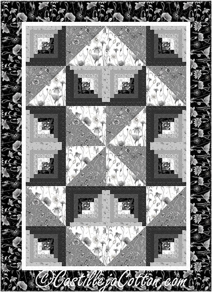 Pinwheel Star Graphite Quilt CJC-49695e - Downloadable Pattern