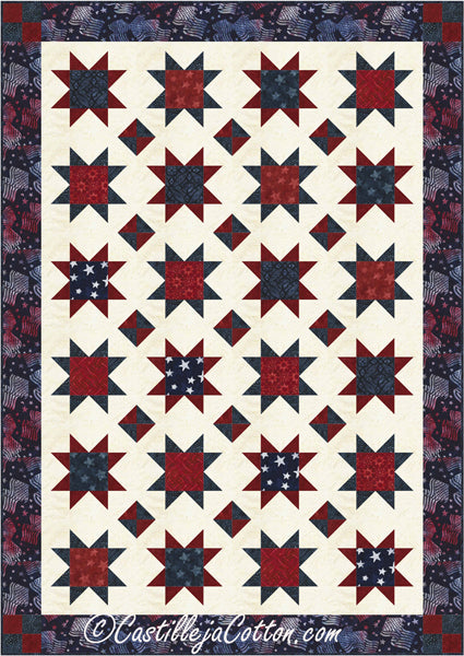 Stars with Diamonds Quilt Pattern CJC-49762 - Paper Pattern