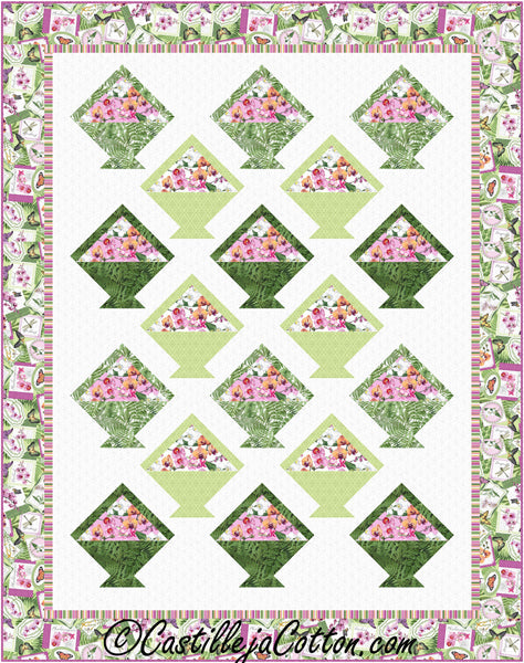 Floral Baskets Quilt CJC-49793e - Downloadable Pattern