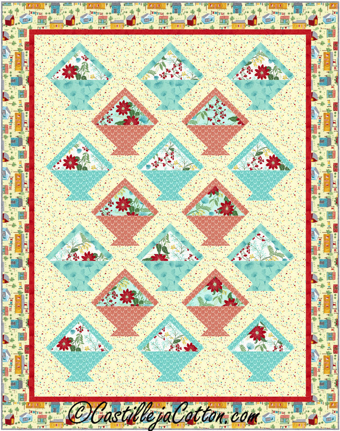 Floral Baskets Quilt Pattern CJC-4979 - Paper Pattern