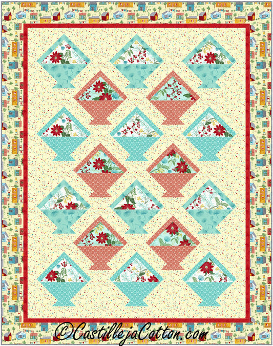 Floral Baskets Quilt CJC-4979e - Downloadable Pattern