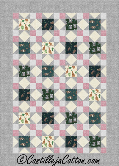 Starry Four Patch Quilt CJC-4981e - Downloadable Pattern