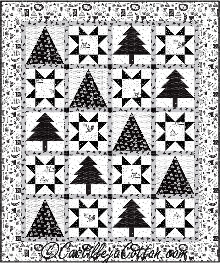 Starry Teepees Quilt CJC-5010e - Downloadable Pattern