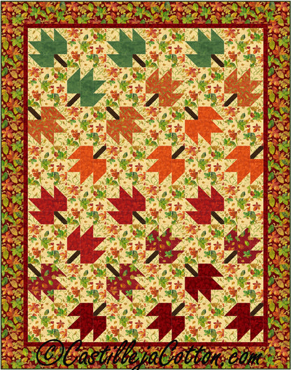 Tumbling Leaves Quilt CJC-5016e - Downloadable Pattern