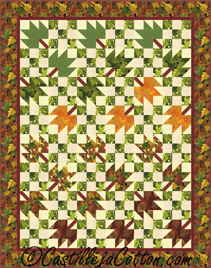 Tumbling Leaves Quilt CJC-5016e - Downloadable Pattern