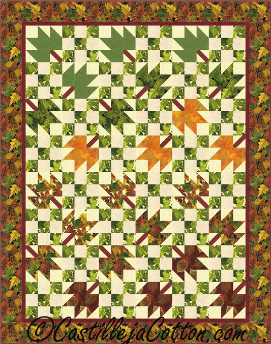 Tumbling Leaves Quilt Pattern CJC-5016 - Paper Pattern