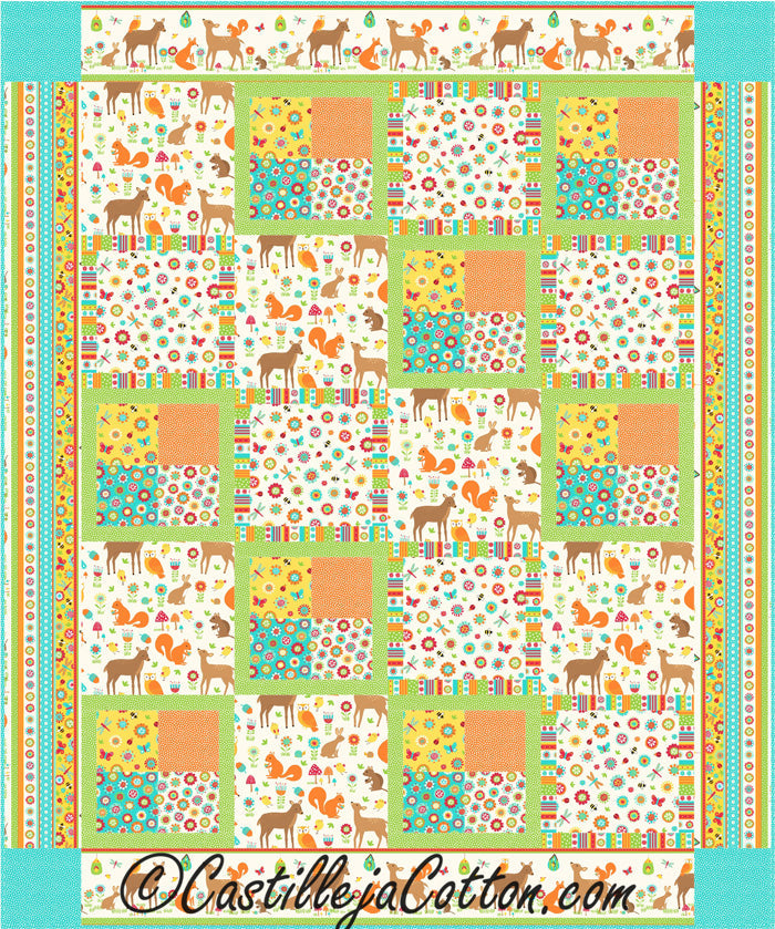 Framed Four Patch Quilt CJC-5033e - Downloadable Pattern