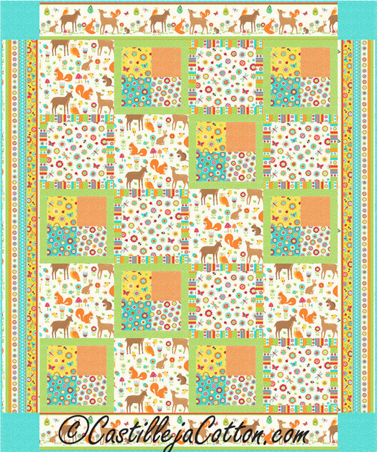 Framed Four Patch Quilt CJC-5033e - Downloadable Pattern