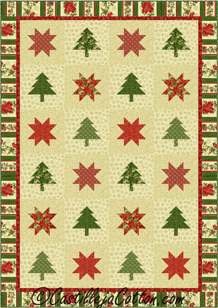 Stars and Trees Quilt Pattern CJC-5036 - Paper Pattern