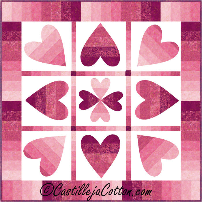 Turning Hearts Quilt CJC-5037e - Downloadable Pattern