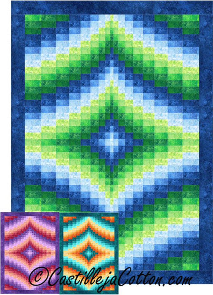 Echoing Diamonds Twin Quilt Pattern CJC-5059 - Paper Pattern