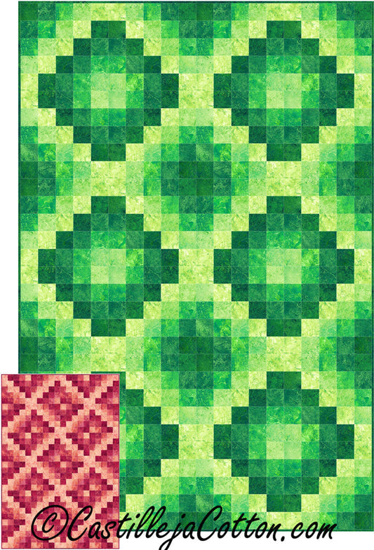 Unfolding Diamonds Lap Quilt Pattern CJC-5060 - Paper Pattern