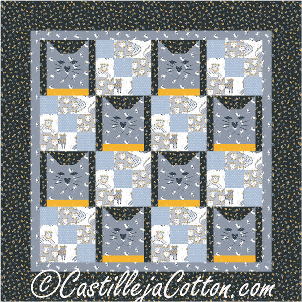 Nine Patch Cats Quilt Pattern CJC-50702 - Paper Pattern