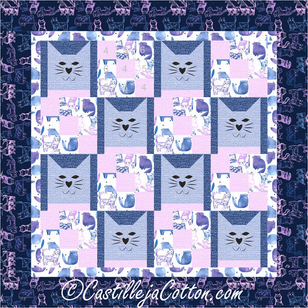 Nine Patch Cats Quilt Pattern CJC-50703 - Paper Pattern