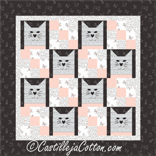 Nine Patch Cats Quilt Pattern CJC-5070 - Paper Pattern